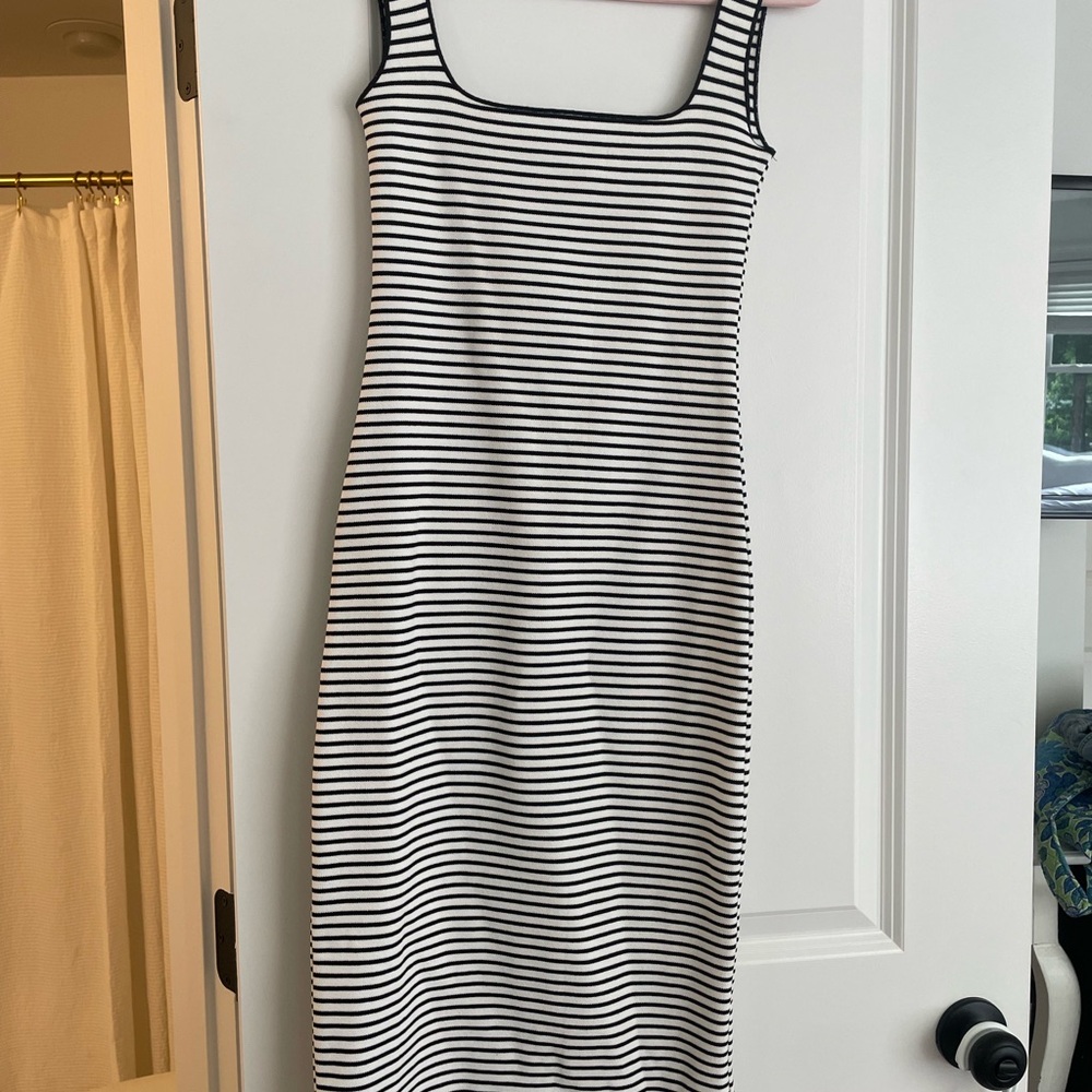 Zara Striped Black and White Dress